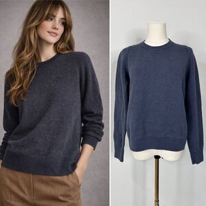 Studio Nicholson Hayes Textured Graphite Cotton Merino Knit Sweater S Italy